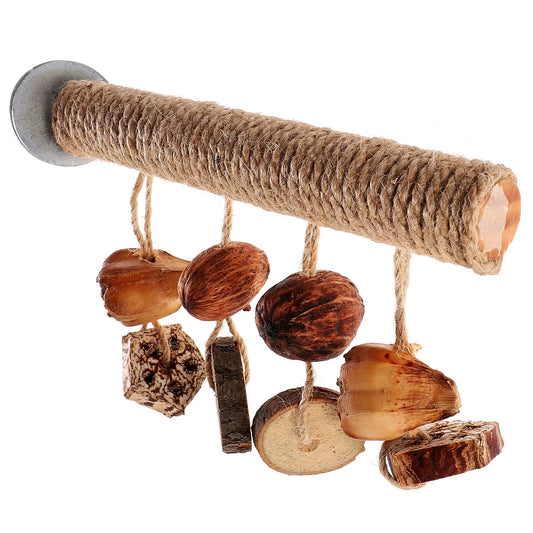 Rope Chew Toys Wooden Bird Perch For Cage - ProPawPet.com