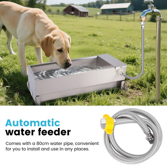 7L Stainless Steel Auto Fill Water Trough - ProPawPet.com