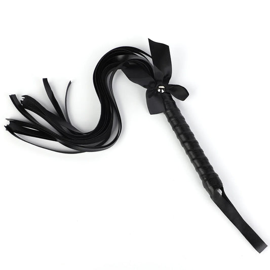 56CM PU Leather Horse Whip with Ribbon Bow - ProPawPet.com