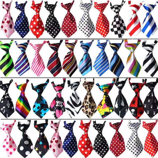25/50/100pcs Small Dog Ties Solid Adjustable - ProPawPet.com