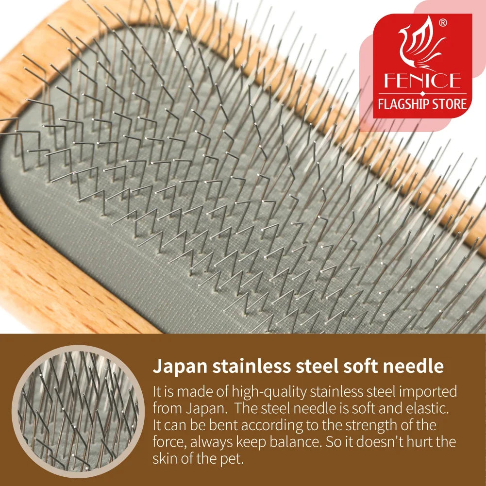 Fenice Pet Grooming Steel Shedding Long Comb - ProPawPet.com