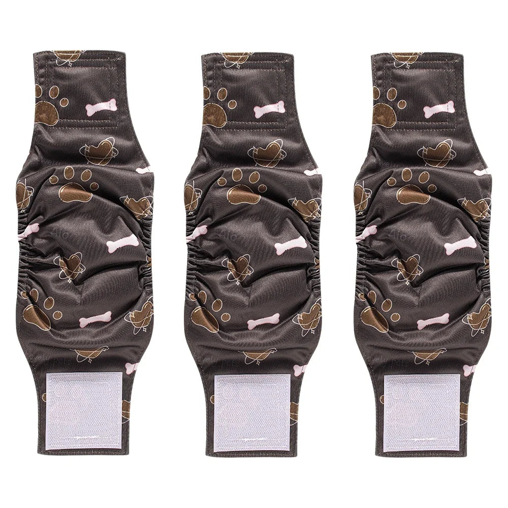 3PCS Durable Washable Male Dog Diaper Wraps - ProPawPet.com