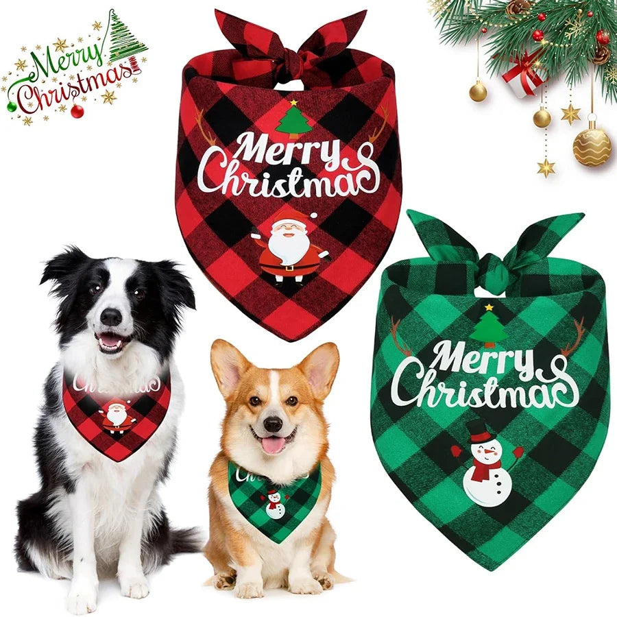 1/2pc Christmas Pet Triangle Scarf Dog - ProPawPet.com