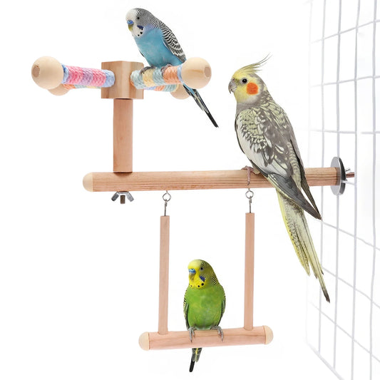 3 in 1 ﻿Bird Perch Parrot Swing Cage Hanging - ProPawPet.com