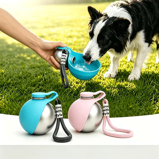 Dog Water Bottle Stainless Steel 285ml - ProPawPet.com
