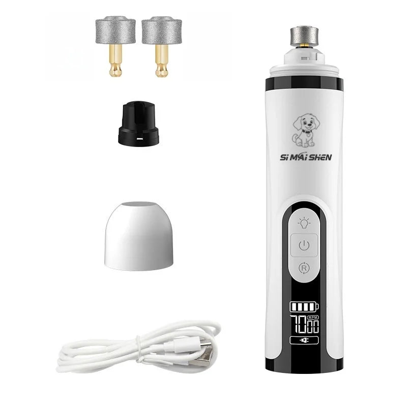 Pet Nail Grinder with LED Light - USB Rechargeable Clipper – Cat Supplies