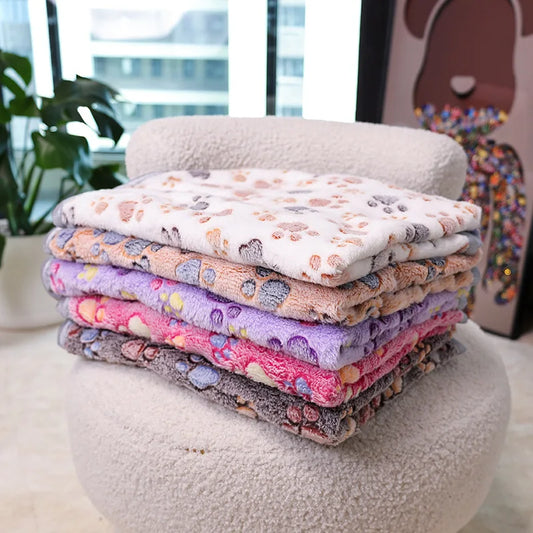 Warm Coral Fleece Pet Blanket Dog Bed Mat - ProPawPet.com