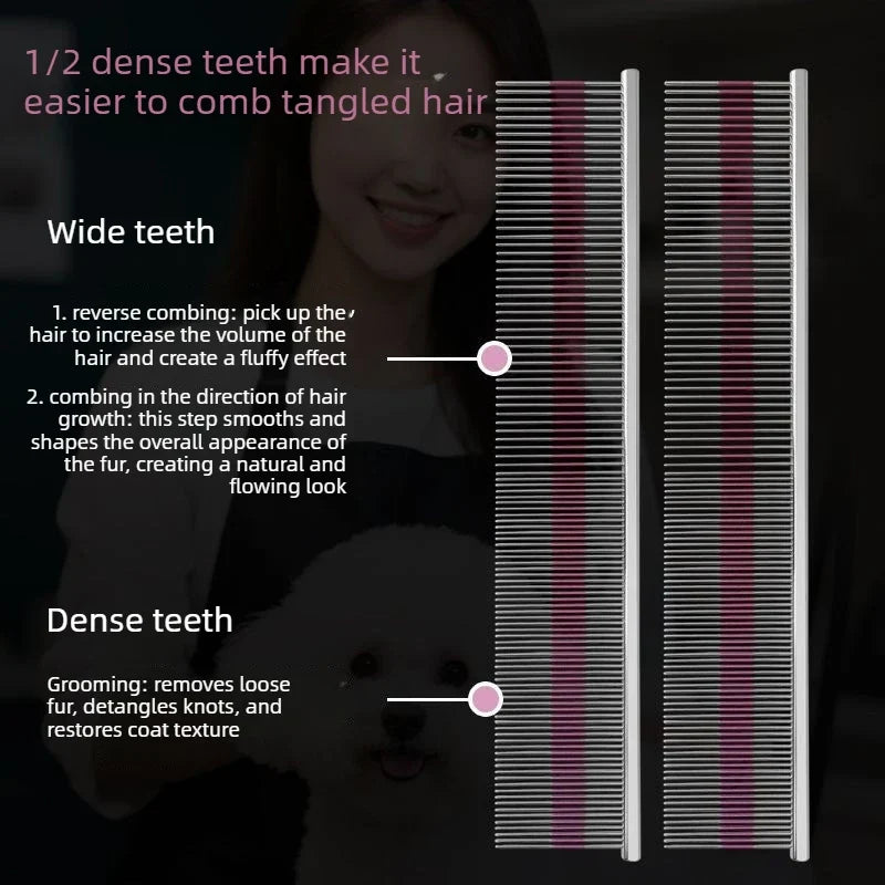 Pet Comb Purple Stripes Precision Comb for - ProPawPet.com