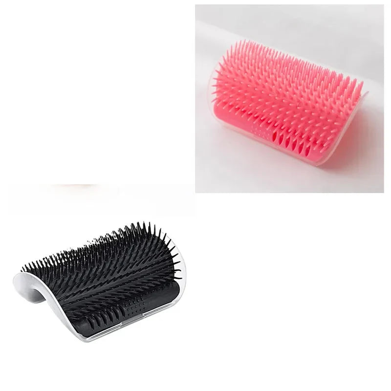 1 2 Cat Self Groomer Brush Wall Corner Soft Grooming Scratcher – 18 Colors
