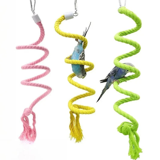 Parrot Climbing Toy Spiral Cotton Rope Bird - ProPawPet.com