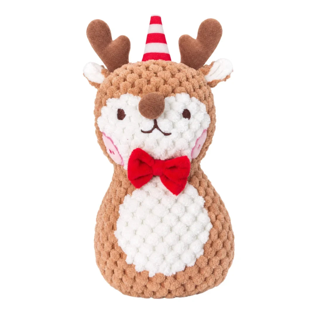 Dog Plush Noise Chewing Plaything Santa Elk Gingerbread Man Donut – Dog Supplies