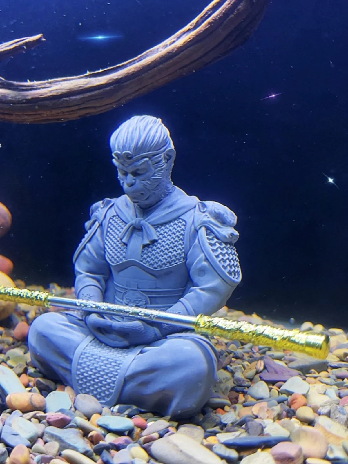 Fish tank landscape Sun Wukong battle Buddha - ProPawPet.com