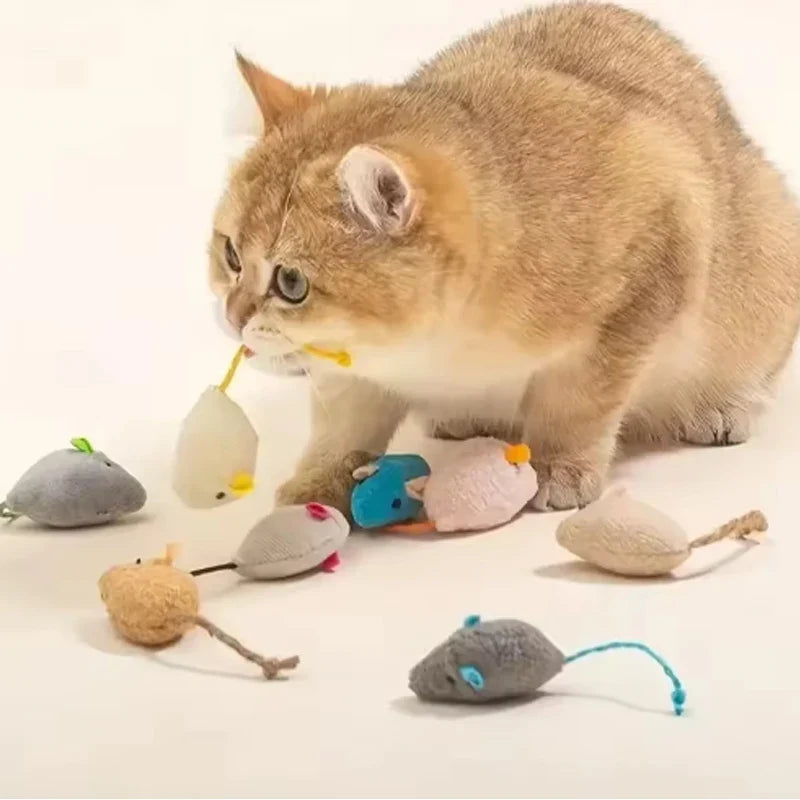 3/7PCS Interactive Plush Rat And Cat Toys - ProPawPet.com