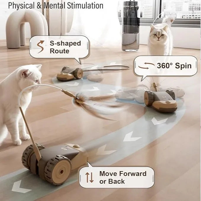 Dual-Speed Interactive Cat Toy Car, Auto - ProPawPet.com