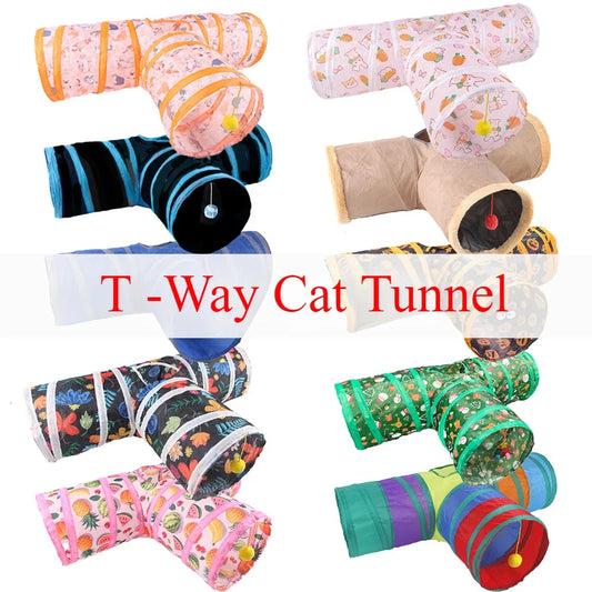 3-Way Foldable Cat Tunnel Expandable - ProPawPet.com