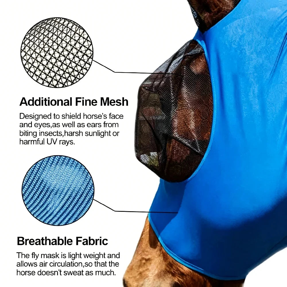 1Pcs Horse Fly Mask with Ears, Breathable - ProPawPet.com