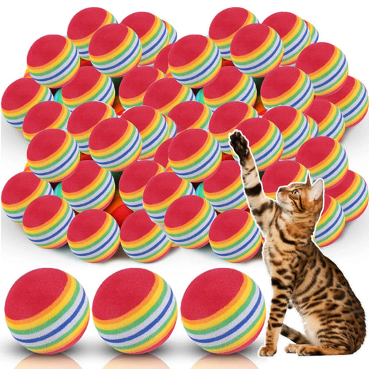 10-100x Colorful Cat Toy Ball EVA - ProPawPet.com
