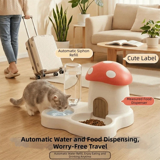 2 in 1 Mushroom Pet Automatic Feeder Large - ProPawPet.com