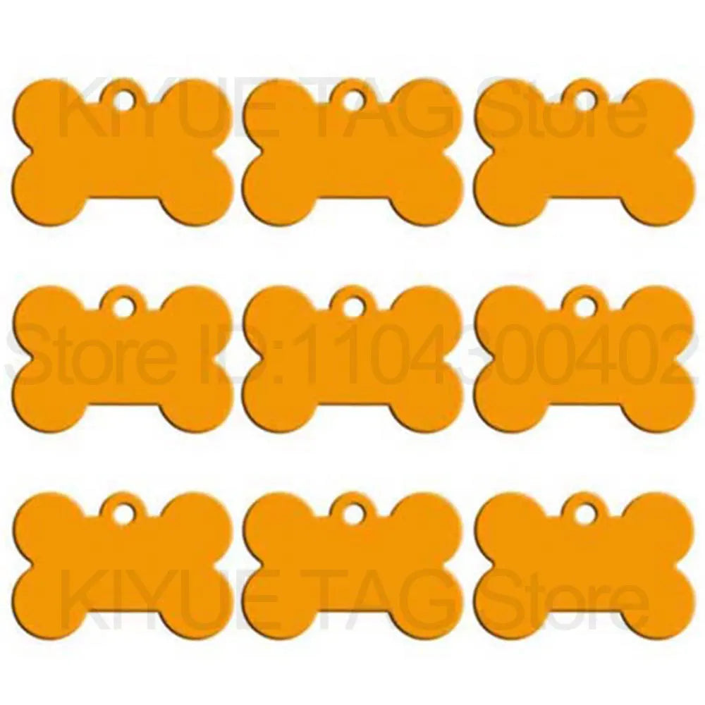 KIYUE 100 Pcs Blank Bone Shaped Dog Tag Cat - ProPawPet.com