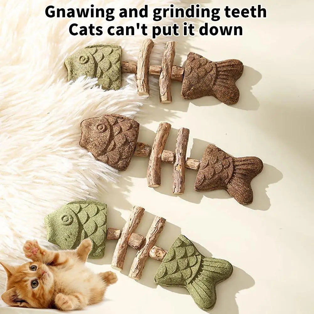 Funny Fish Bone Cat Toys Cat Teeth Cleaning - ProPawPet.com