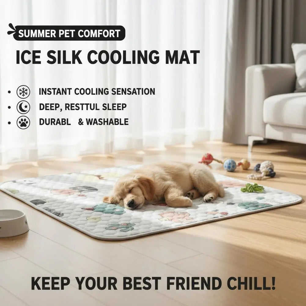 Pet Cooling Mat Ice Silk Self Cooling - ProPawPet.com