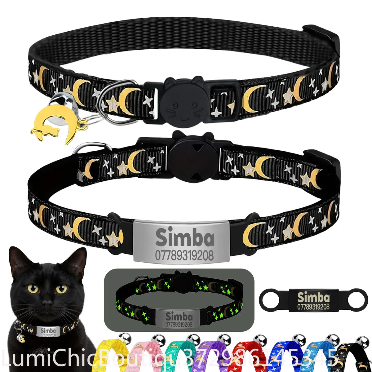 Custom Glow Cat Collar Free Engraved - ProPawPet.com