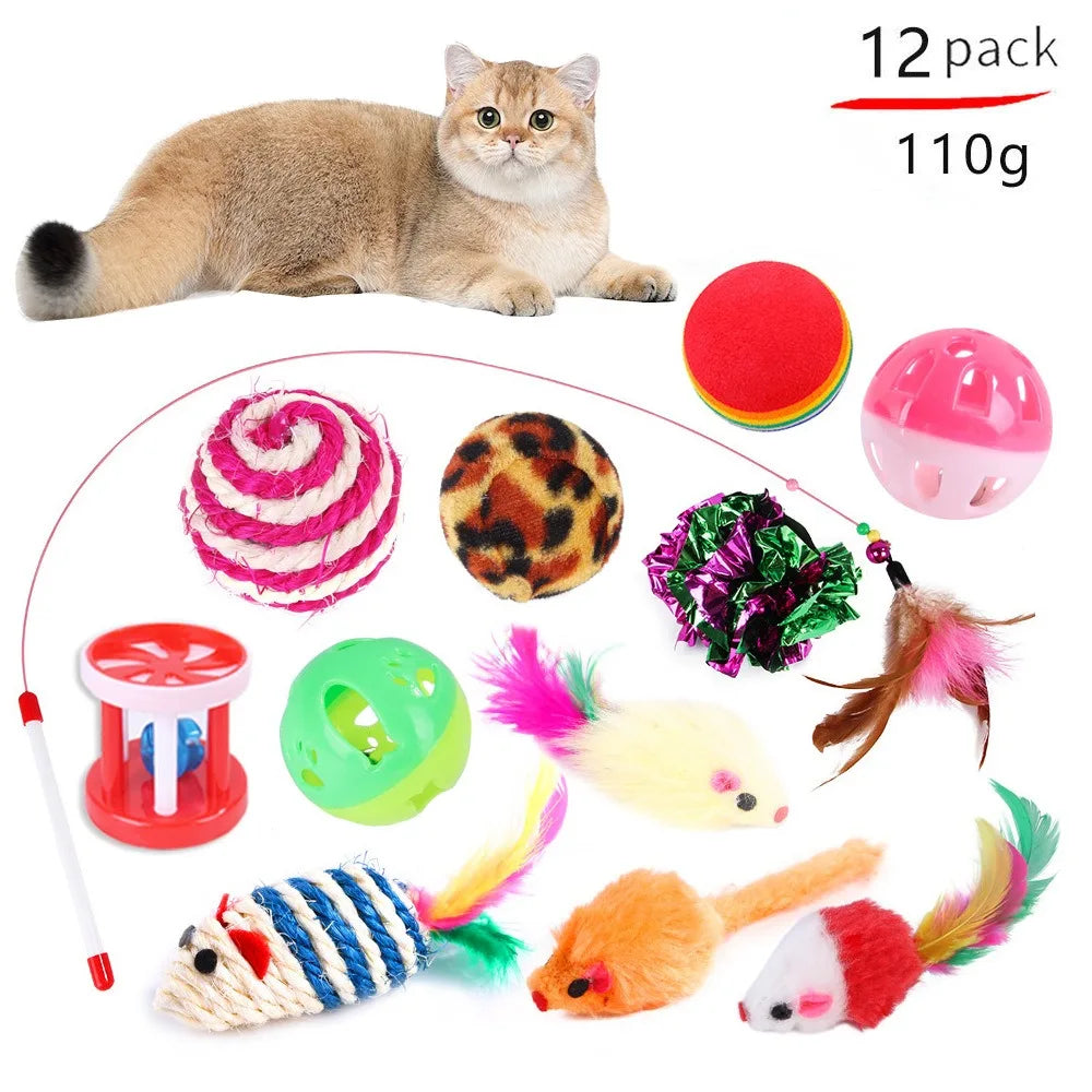 Durable 12 14 Exercise Mouse Shape Balls Cat Toys – 9 Colors