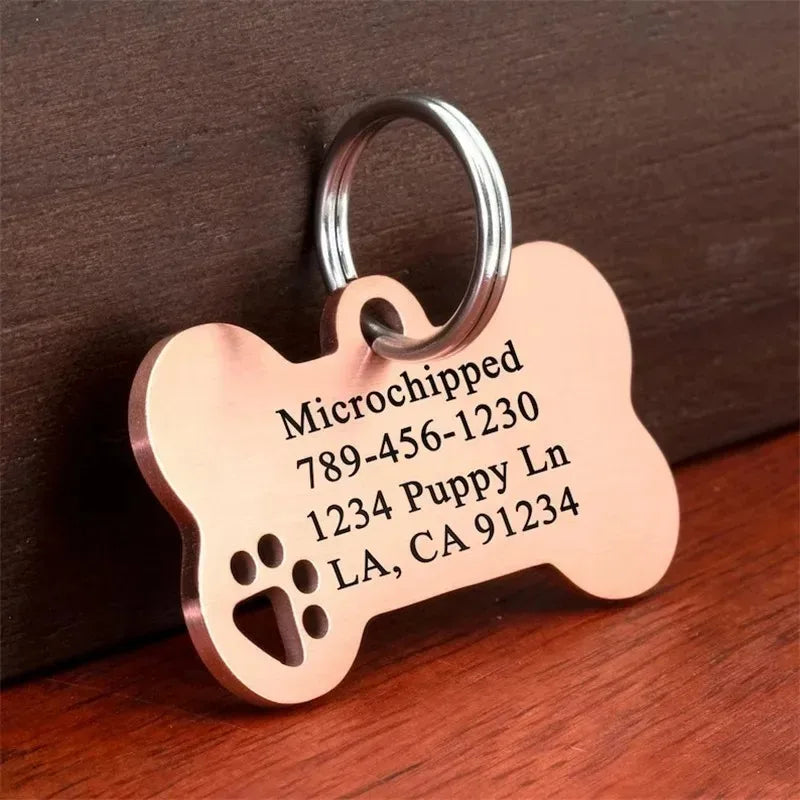 Personalized Bone Shaped Pet ID Tag - - ProPawPet.com