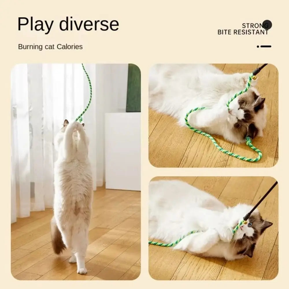 Simulation Feather Cat Stick Bell Attachment - ProPawPet.com
