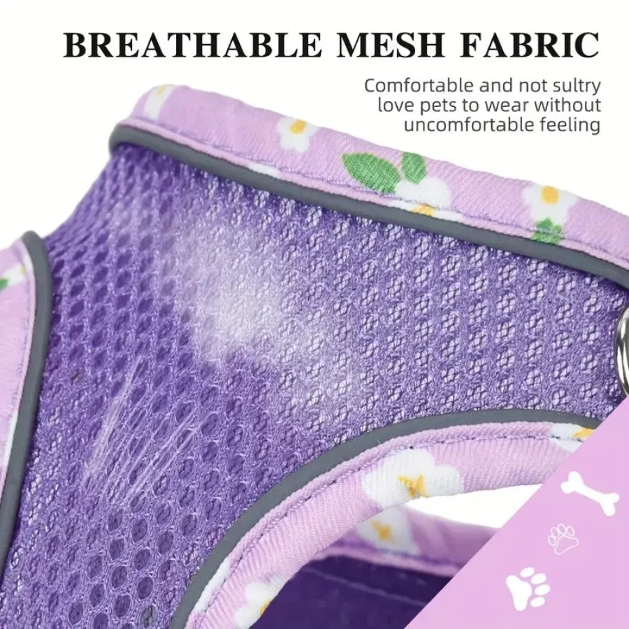 DH010Adjustable soft cat vest with safety - ProPawPet.com