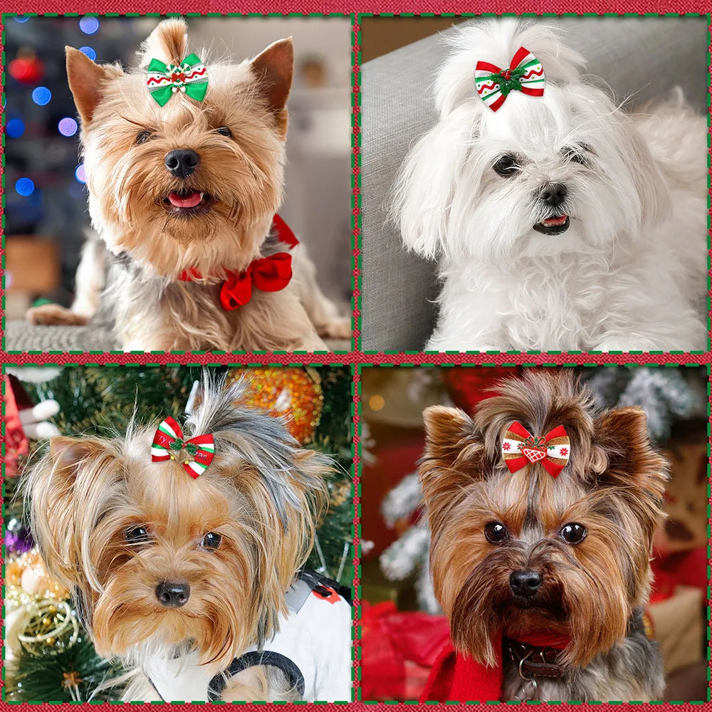 Puppy Bows 10/20/30PCS Handmade Dog Hair - ProPawPet.com