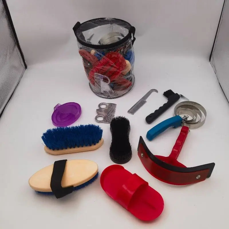 Set of Mixed Color Horse Gear, Gear Brush