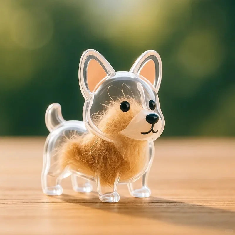 Dog Hair Storage Cute Pendant Keychain Pouch