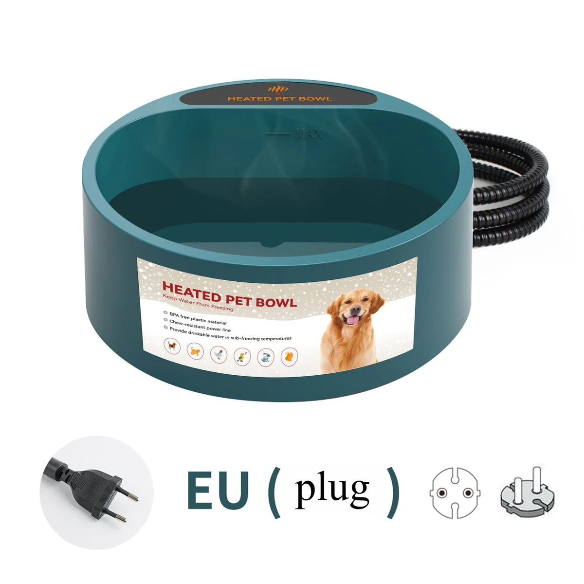 2.2l Heated Dog Dish, Provides No Freeze Water Pet Heater – photo 7