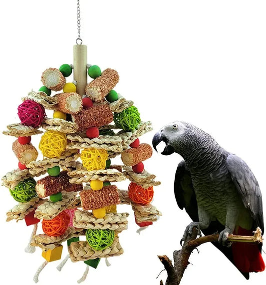 Bird Swing Toy Wooden Parrot Perch Stand - ProPawPet.com