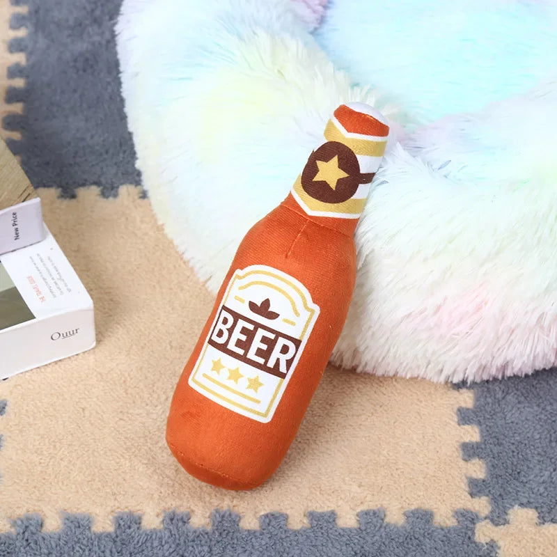 Printed Pattern Plush Filling Vodka Whiskey - ProPawPet.com