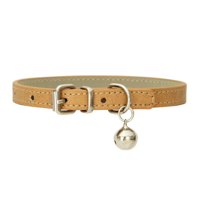 Cute Cat Collar Solid Faux Leather - ProPawPet.com