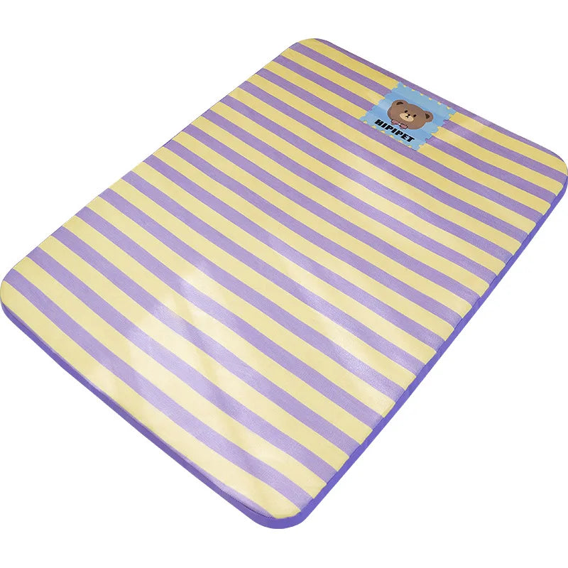 Summer Dog Cartoon Striped Ice Silk Cooling - ProPawPet.com