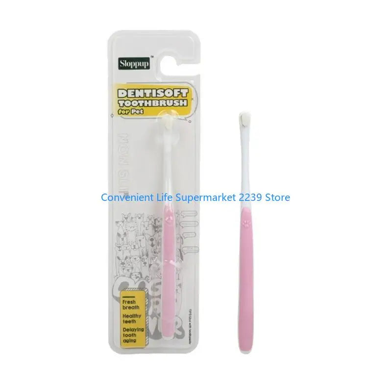 Long Handle Pet Toothbrush Small-head – 3 Colors