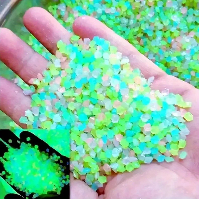 3-5mm Mini Luminous Resin Stones for Succulent Garden Decor – 2 Sizes