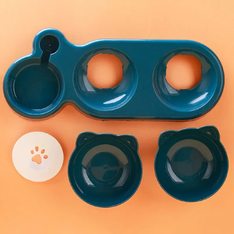 3 in 1 Anti-tip Cat Pet Feeder Automatic - ProPawPet.com