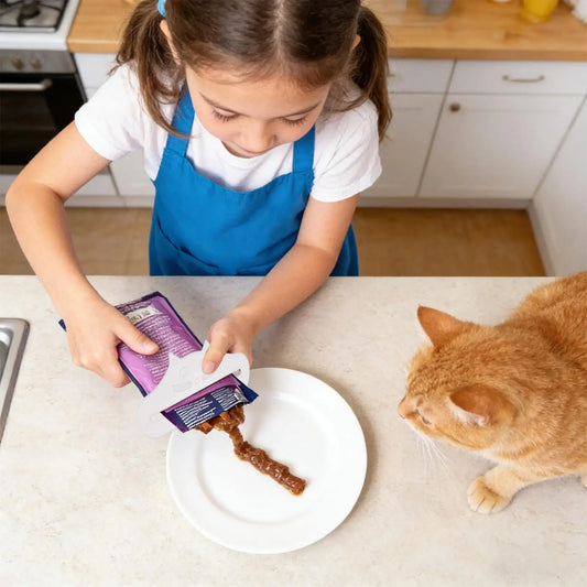 Cute Cat-Shaped Pet Food Pouch Squeezer - ProPawPet.com