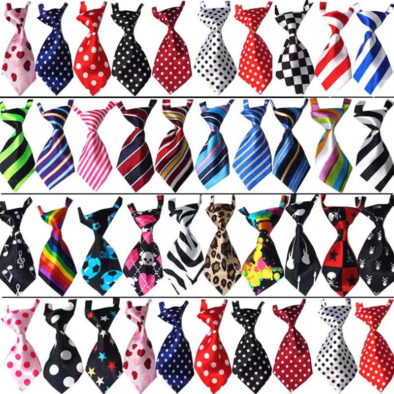 25/50/100pcs Small Dog Ties Solid Adjustable - ProPawPet.com