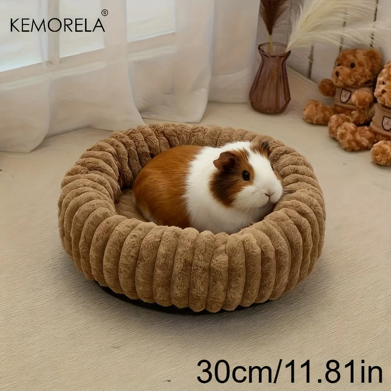 Plush Round Pet Bed Washable Soft Nest – 10 Colors