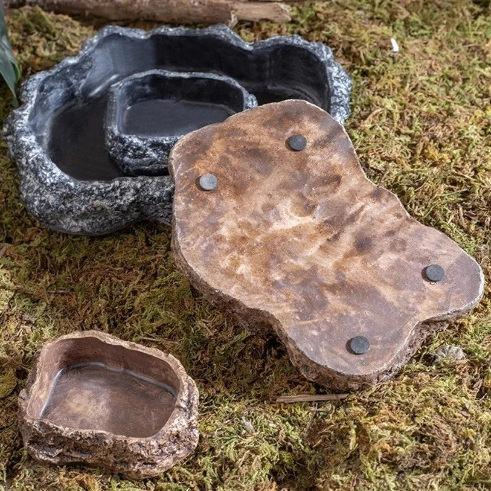 Simulated Rock Reptile Food Bowl Multiple - ProPawPet.com