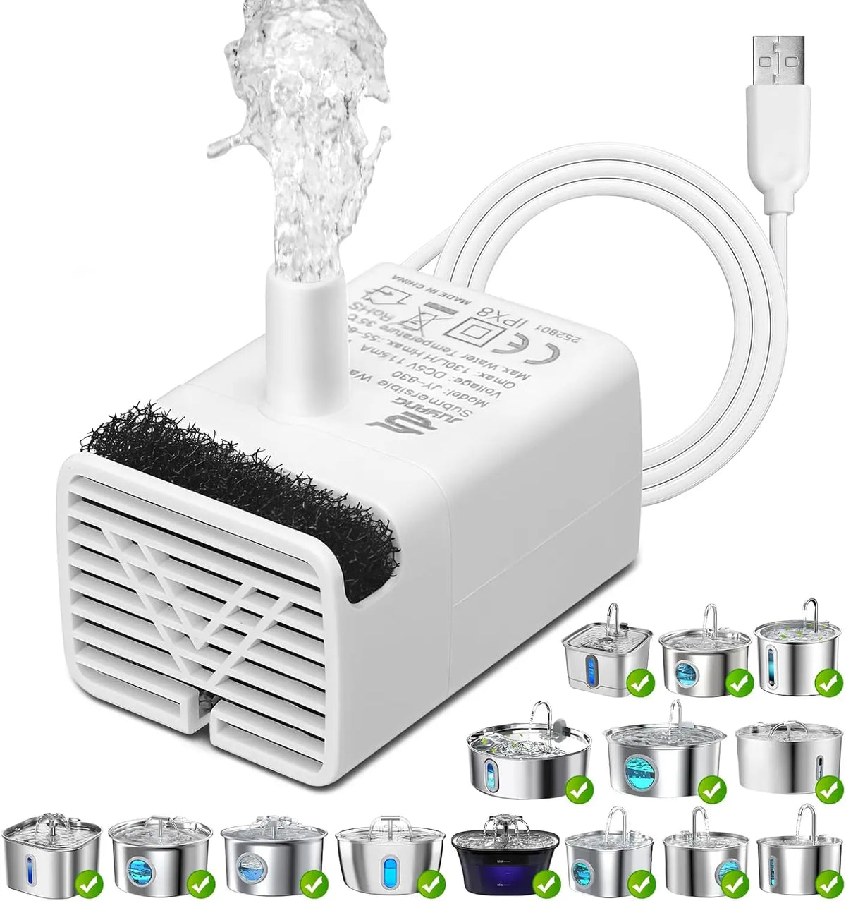 JY-830Ultra Quiet Cat Water Fountain Pump - ProPawPet.com