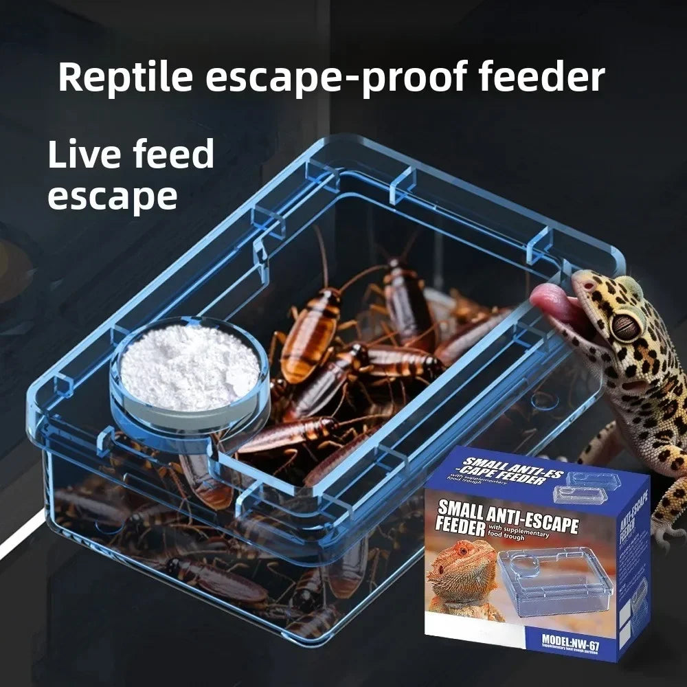 Reptile Anti Escape Feeder Box with Food Cup - ProPawPet.com
