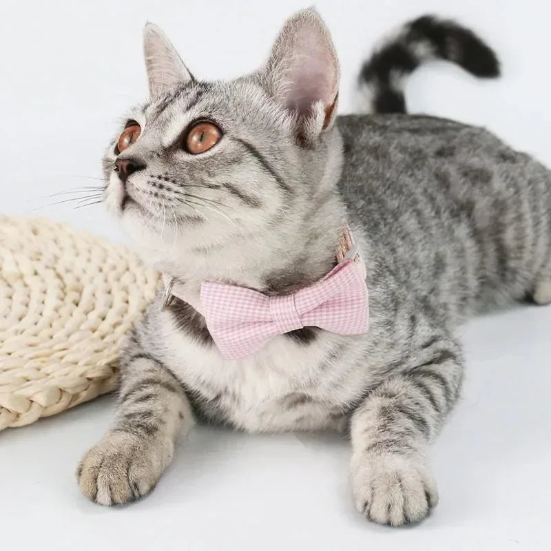 Cute Cat Collar with Bow Tie Adjustable - ProPawPet.com