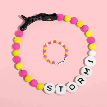 pet beaded name collar with friendship - ProPawPet.com