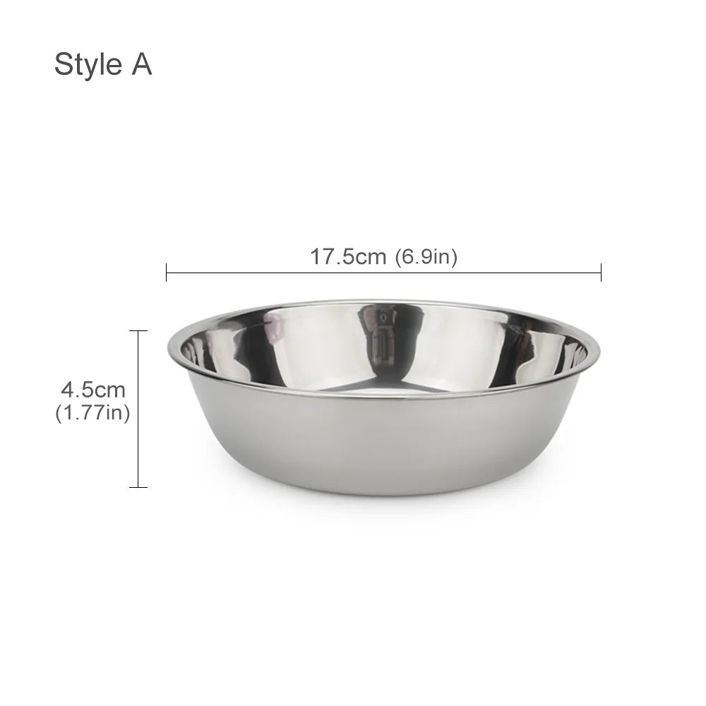 Rectangular Round Dog & Cat Stainless Steel Pet Bowl – Dog Bowls & Feeders